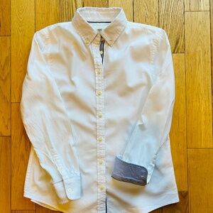 Banana Republic Women's Button Down Oxford Shirt White Medium